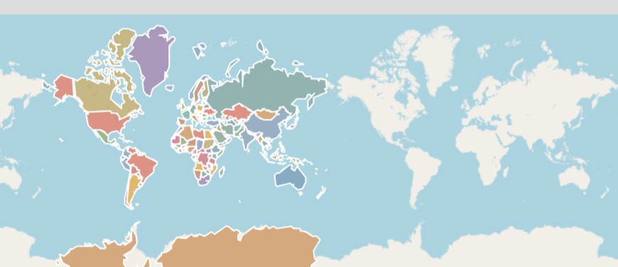WWL Geographic Framework world map
